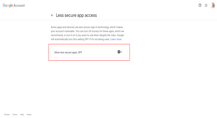 Gmail Password Setup